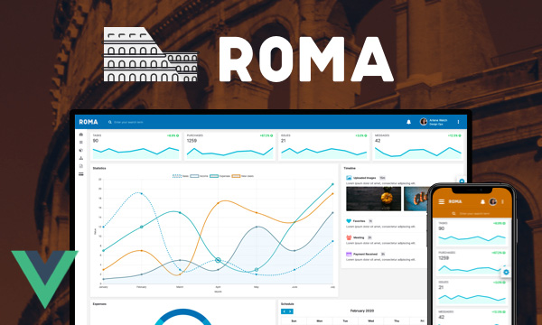 Roma - Admin Template with a Clean Design System