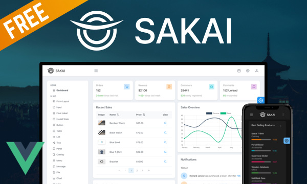 Sakai - Free Admin Template